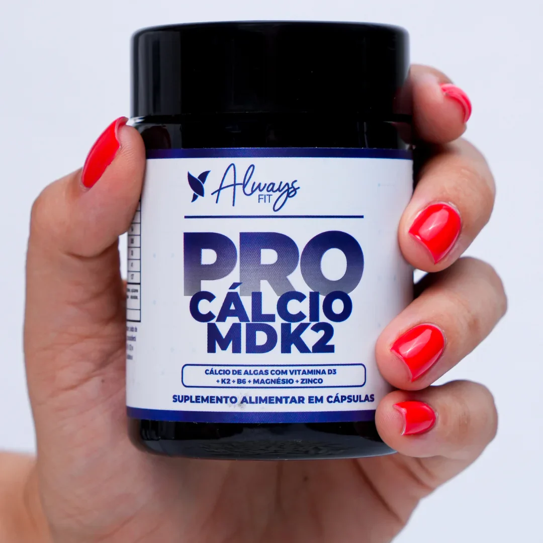 Pro Cálcio MDK2 - Cálcio de Algas, Vitamina D3, Vitamina K2 MK-7, Magnésio, Vitamina B6 e Zinco - 60 Cápsulas - Image 4
