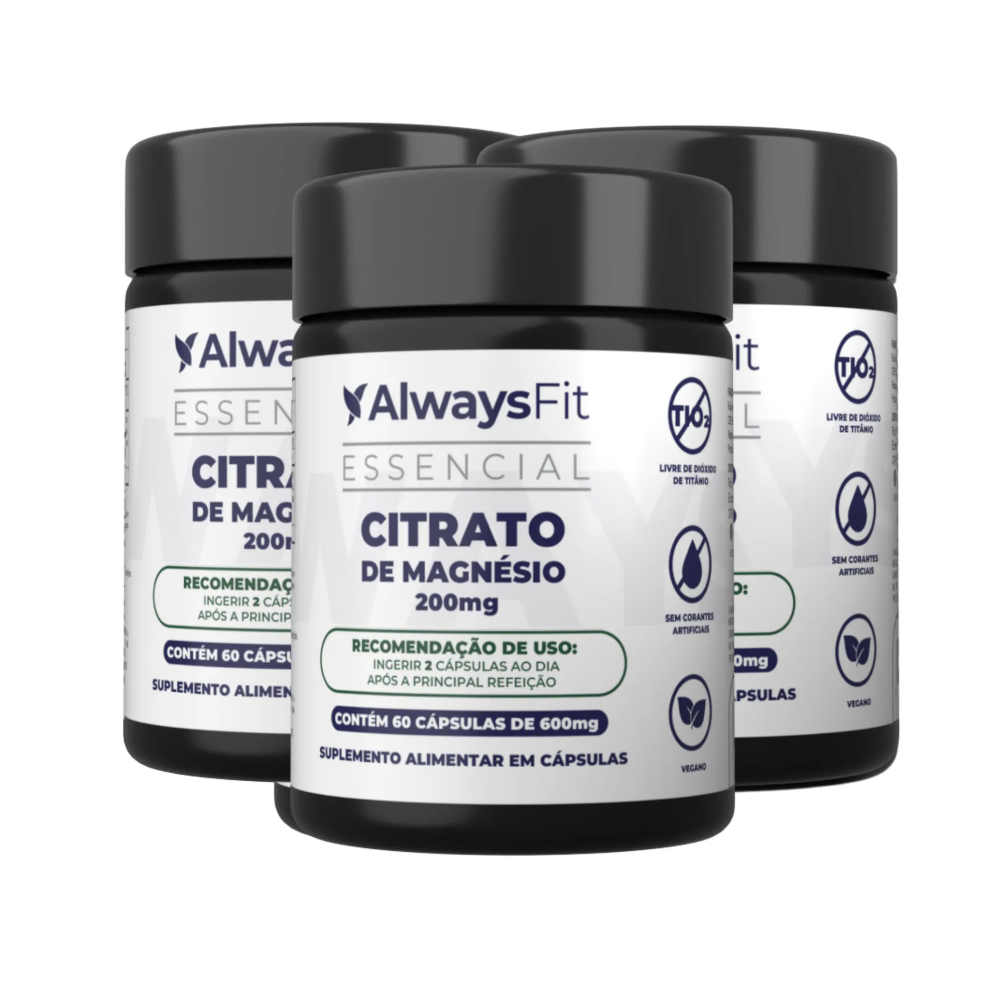 Citrato de Magnésio 200mg - 60 Cápsulas - Image 3