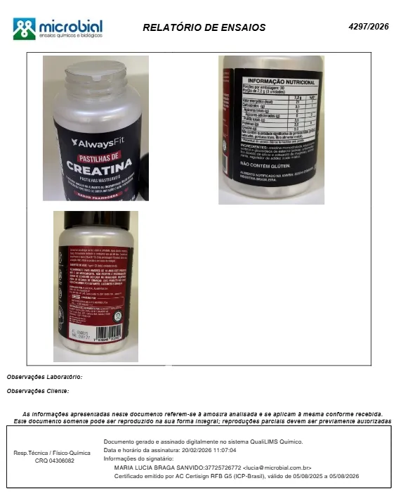 Creatina em Pastilha –  Sabor Framboesa - Image 5
