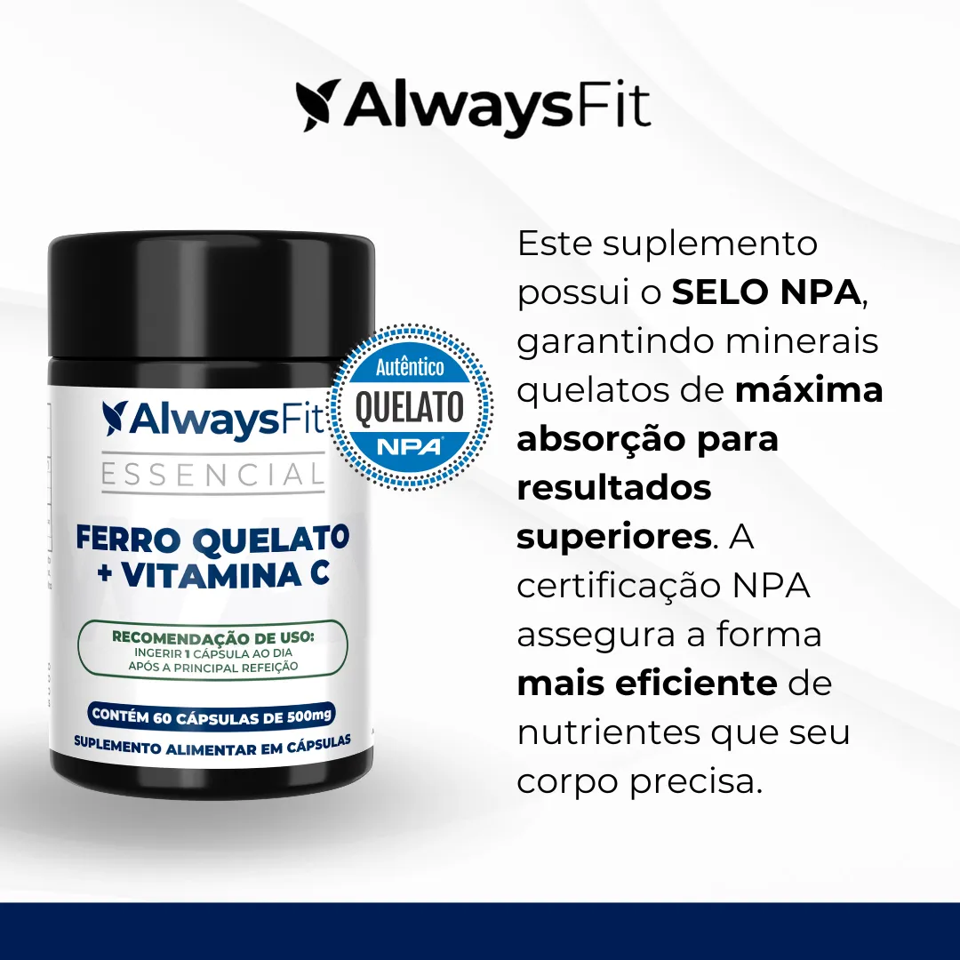 Ferro Quelato 35mg + Vitamina C 135mg - 60 Cápsulas - Image 3