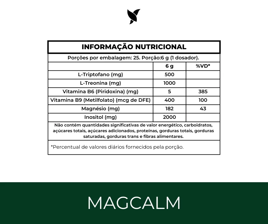 MagCalm - Magnésio, Inositol, L-Triptofano, L-Treonina, Camomila, Melissa - Image 5