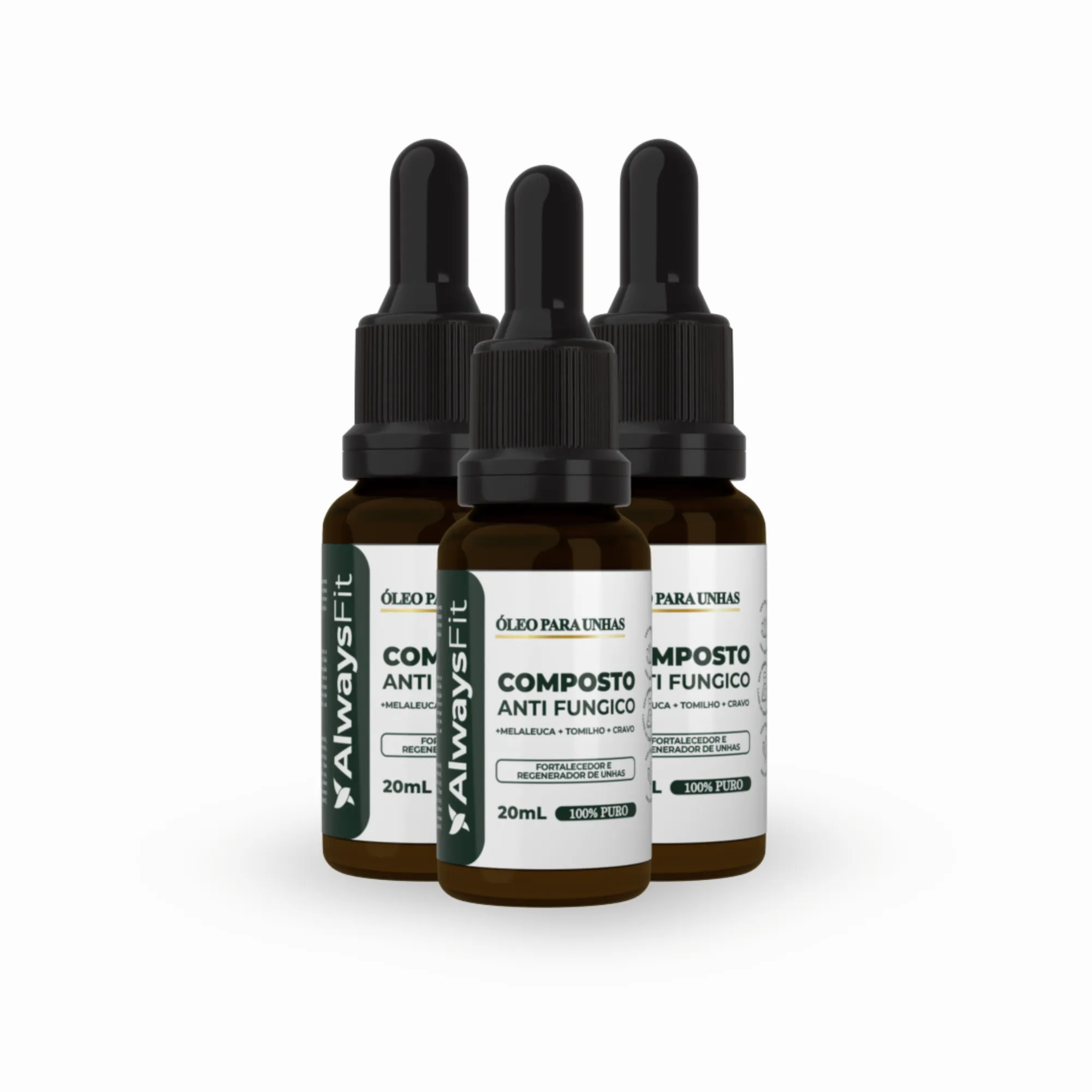 Mix de Óleos Pronto para Fungos Unha (Óleo Essencial de Cravo, Tomilho e Melaleuca) Always Fit – Ação Antisséptica e Restauradora | 20ml - Image 3