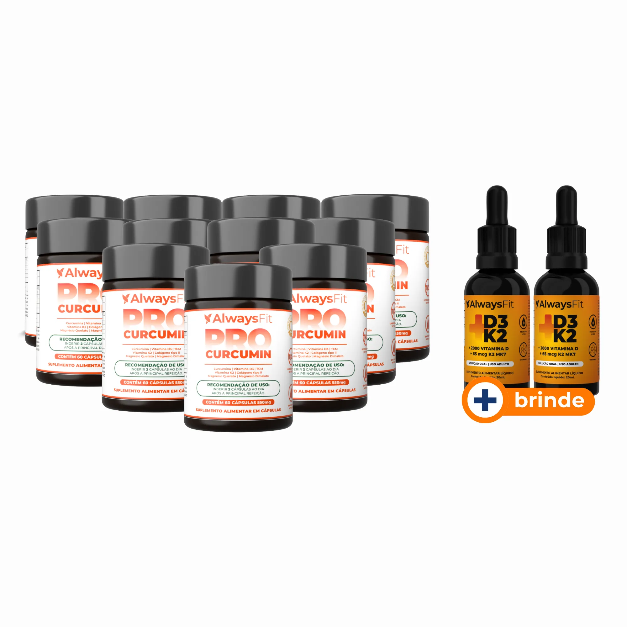 ProCurcumin C3 Complex® - Curcumina (Cúrcuma), Vitamina D3, K2, Magnésio, Colágeno Tipo 2 e TCM - 60 Cápsulas - Image 7