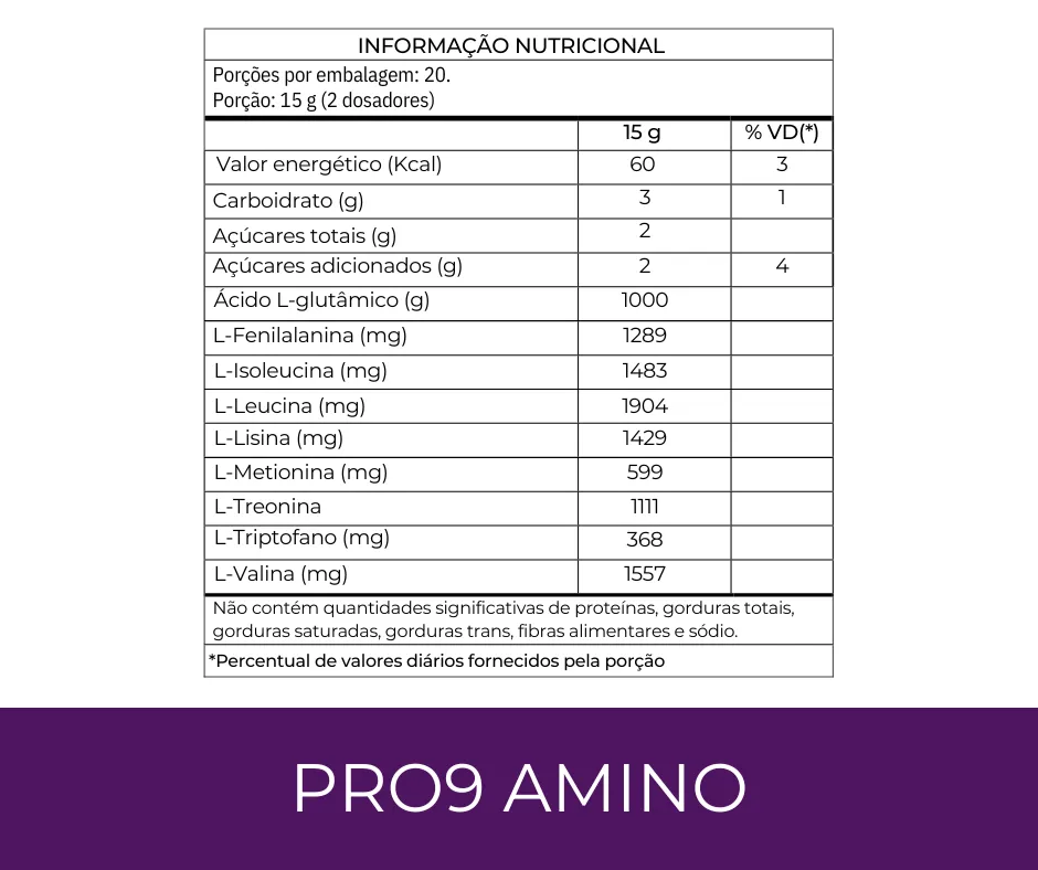 Pro9Amino – Todos Aminoácidos Essenciais + Glutamina - Image 4