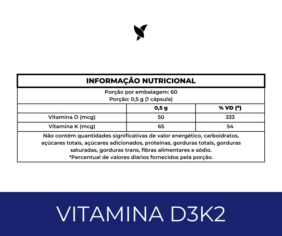 Vitamina D3+K2 (Mk-7) - 2000 UI 65 mcg - 60 Cápsulas - Image 3